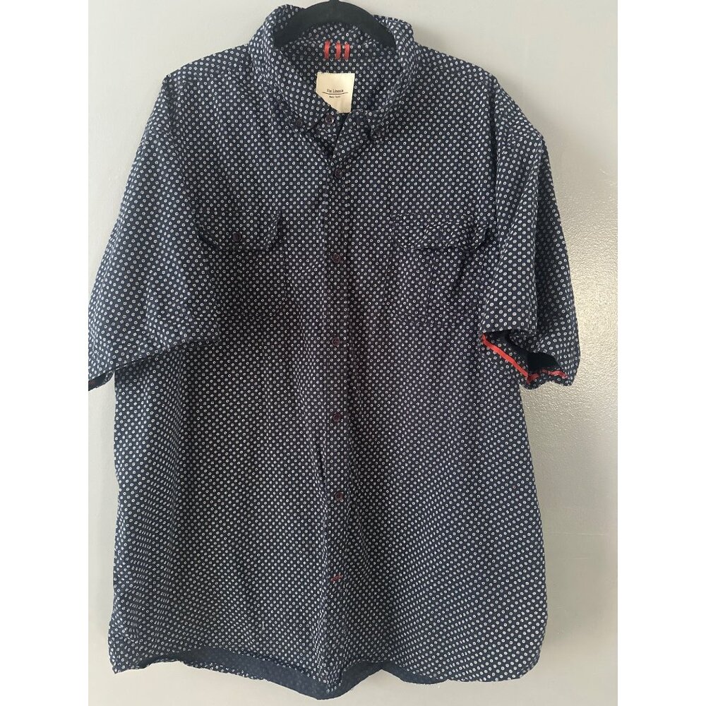 Six Lincoln New York 3X Men’s Casual Navy Shirt 100% Cotton Spring Resort Golf